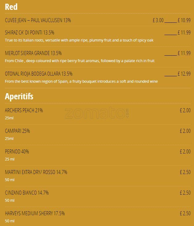 All Spice menu