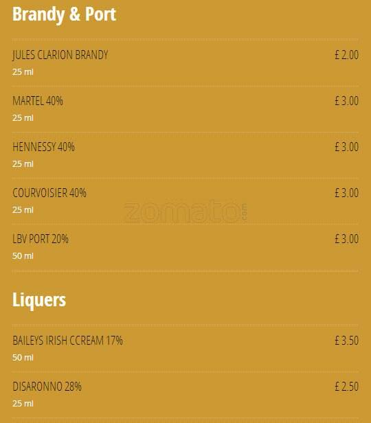 All Spice menu