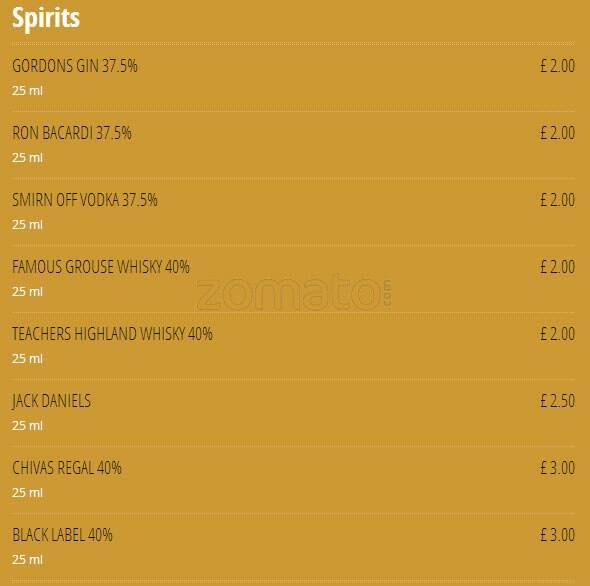 All Spice menu