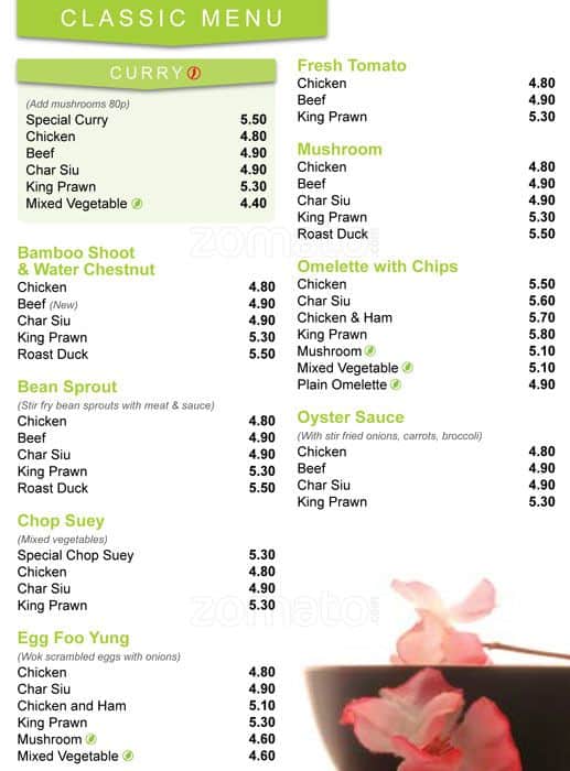 Menu at New Xi'an restaurant, Edinburgh, 101 Comiston Rd