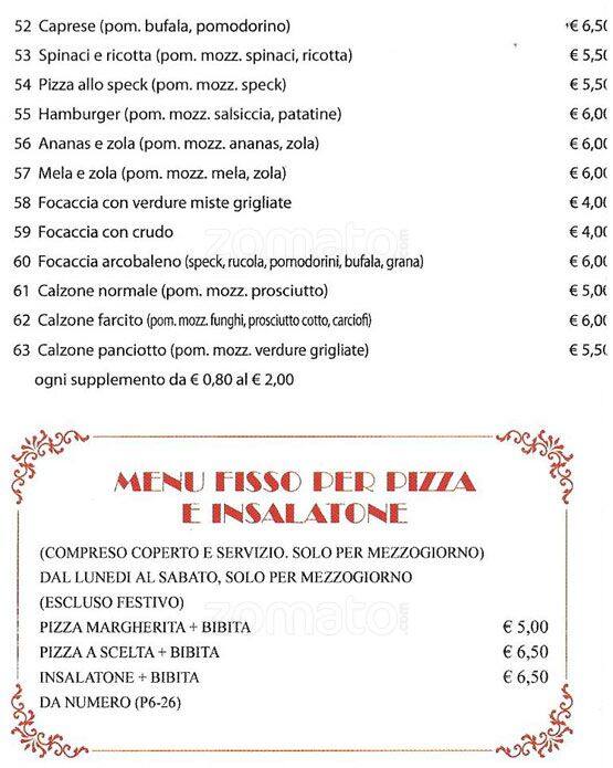 Menu di Buongusto 