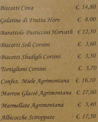 Menu di Le Buone Cose di Barbieri Barbara 