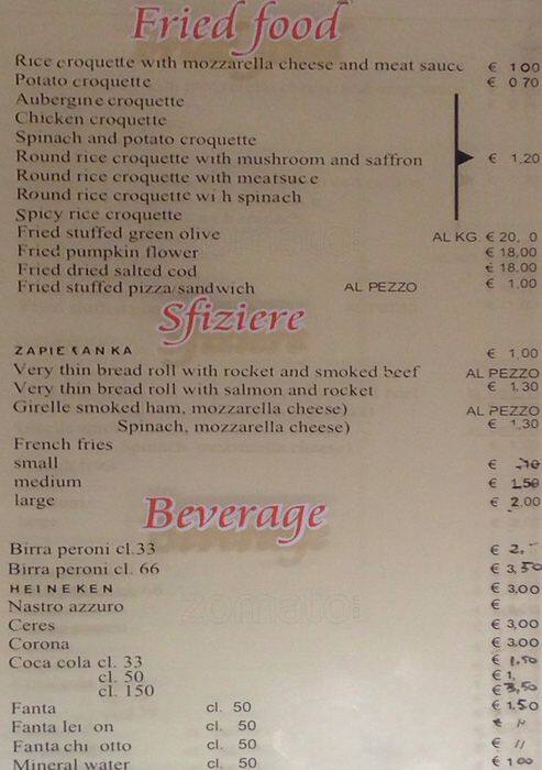 Menu di Pizzeria Vulcano 