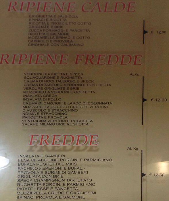 Menu di Pizzeria Vulcano 