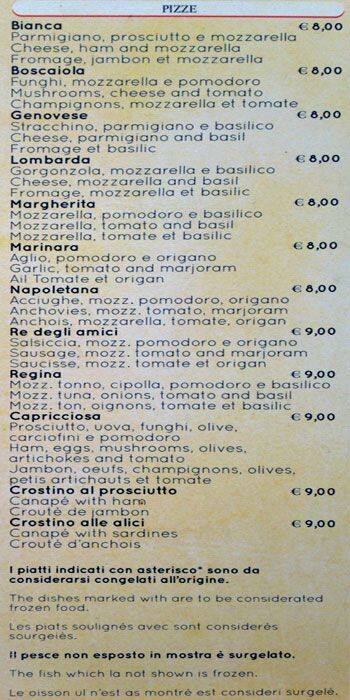 Menu di Re degli Amici 2 
