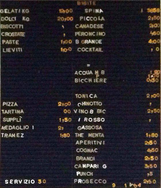 Menu di King Bar Gelateria Caffe 