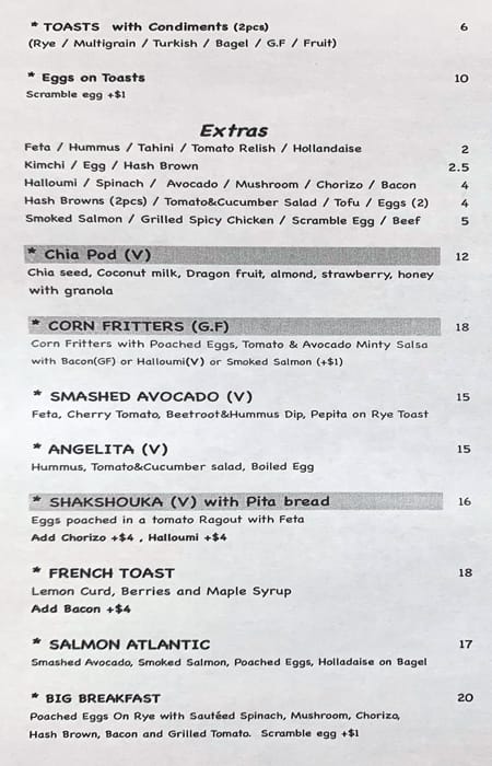 Menu at HANKOOK restaurant, Balaclava