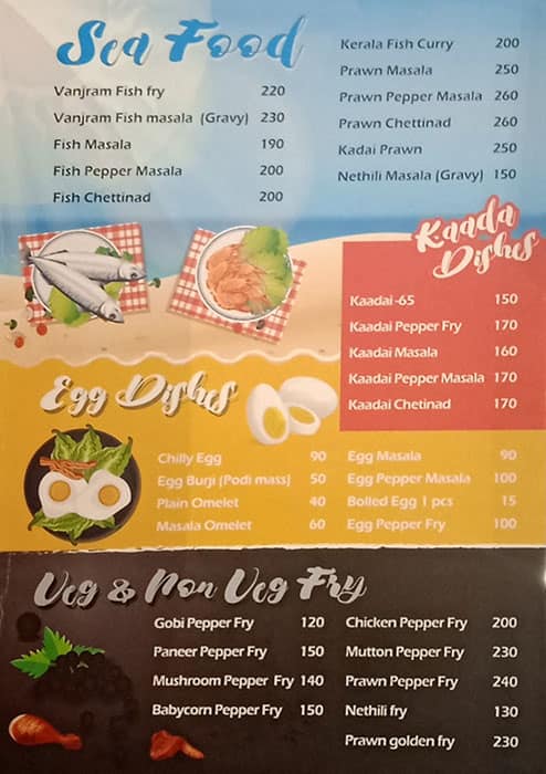 Menu at Nalan Restaurant, Chennai