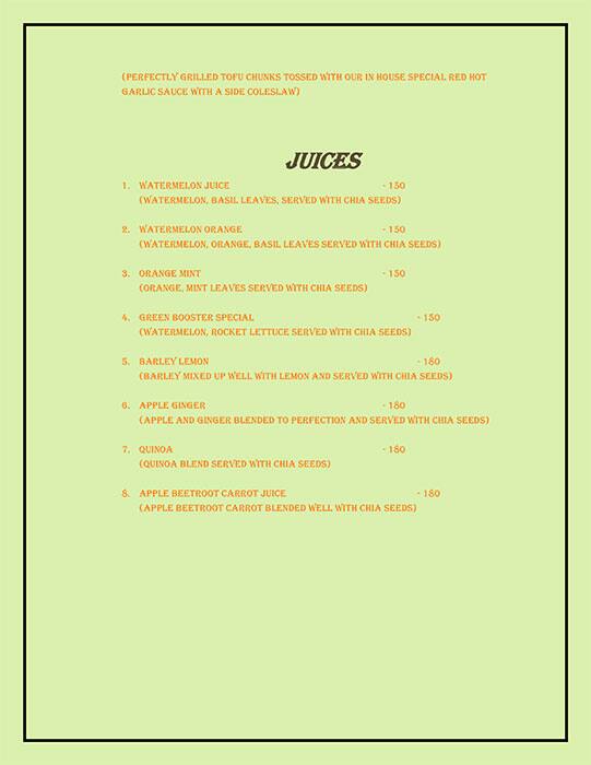 Salads & Grills Co menu