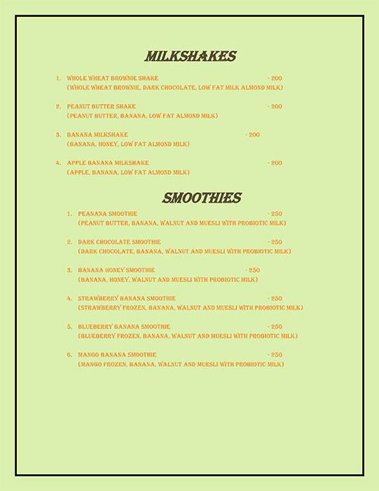Salads & Grills Co menu