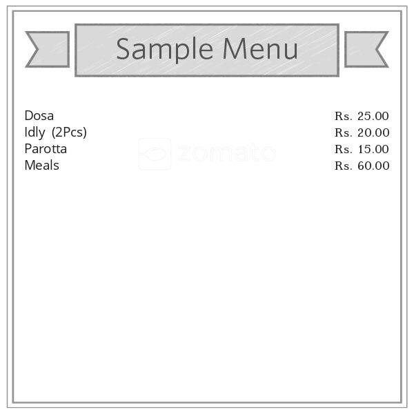 Menu of Andhra Mess, Poonamalle, Chennai