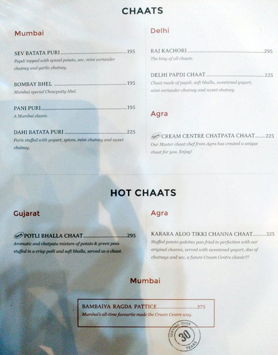 Menu at Cream Centre, Thane, Viviana Mall