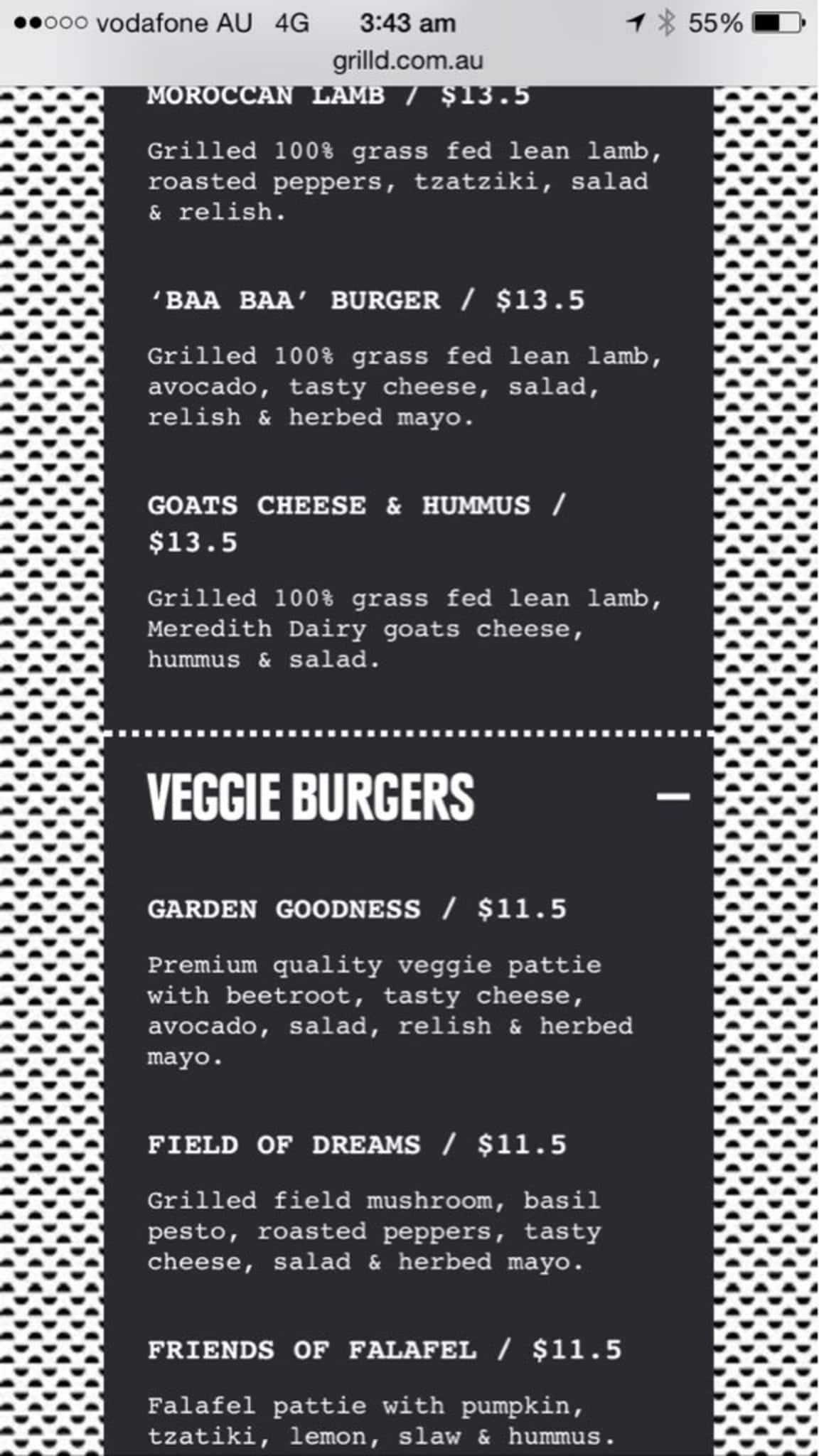 Grill'd Wollongong Menu Urbanspoon/Zomato