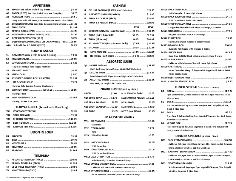 the james kitchen and bar menu
