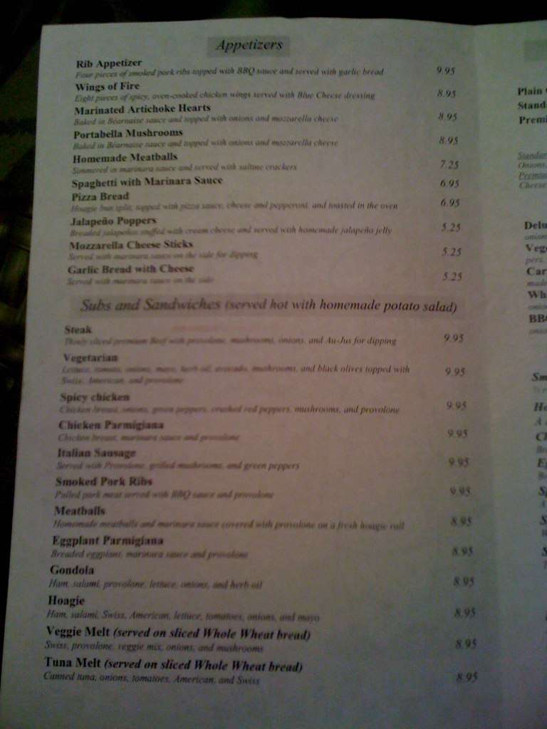 Upper Crust Pizza, Inc. Menu, Menu for Upper Crust Pizza, Inc