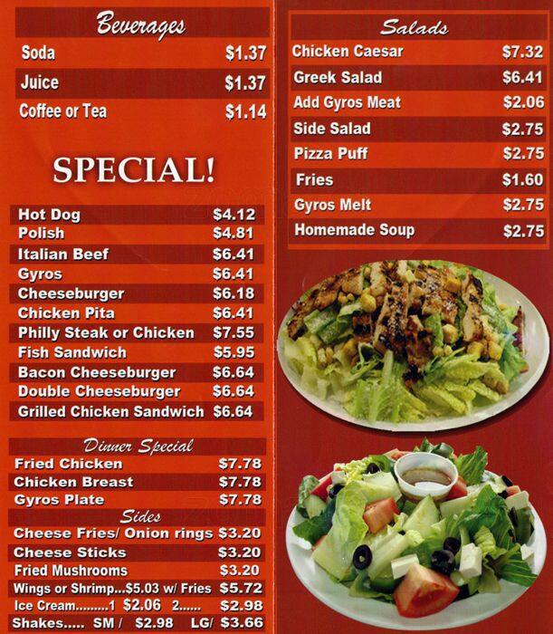 Endi's menu