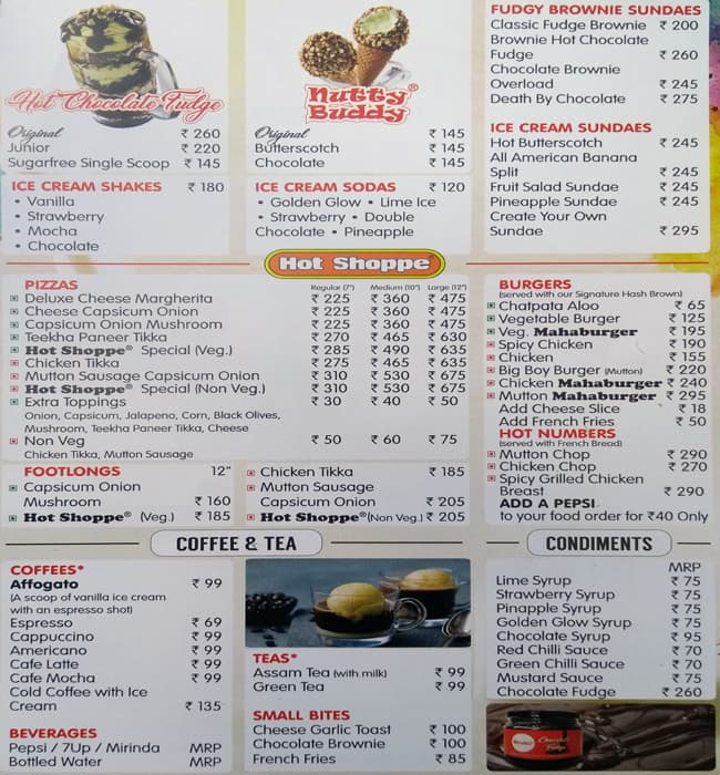 Menu at Nirula's DLF Cyber Park, Gurugram