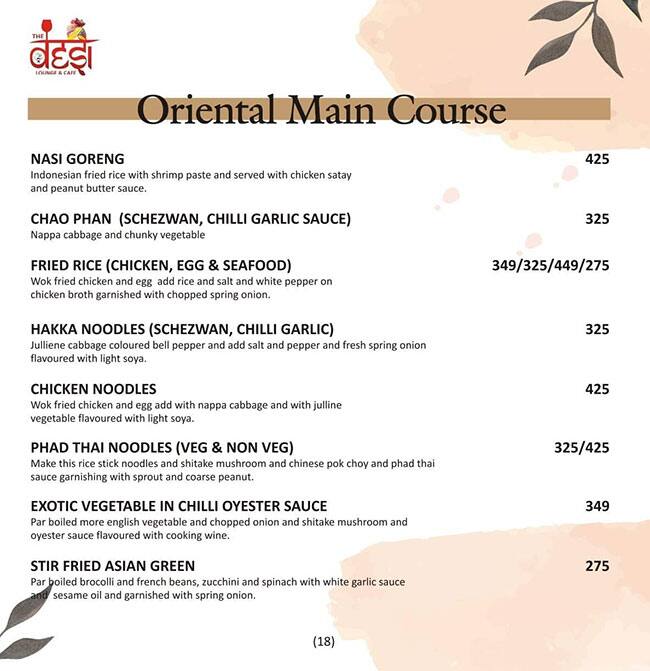 NUCLER - Ex Desi Cafe menu