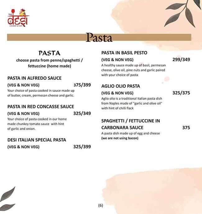 NUCLER - Ex Desi Cafe menu