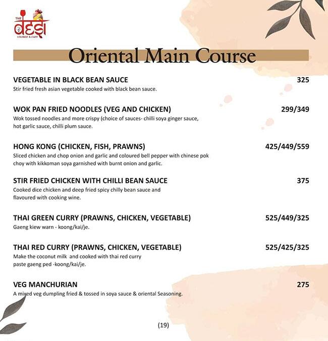 NUCLER - Ex Desi Cafe menu
