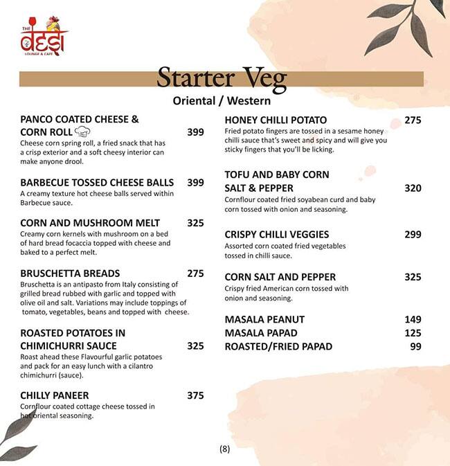 NUCLER - Ex Desi Cafe menu
