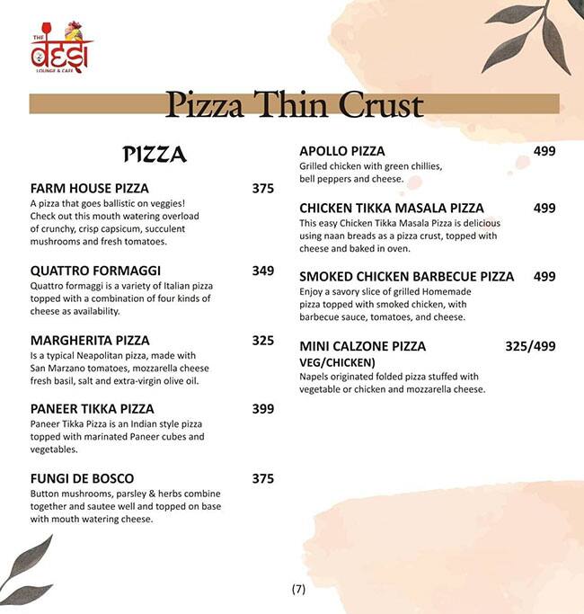 NUCLER - Ex Desi Cafe menu