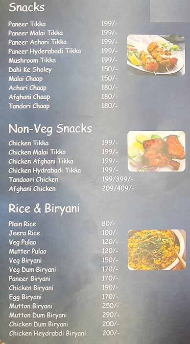 Menu of Thali Express, Knowledge Park, Greater Noida