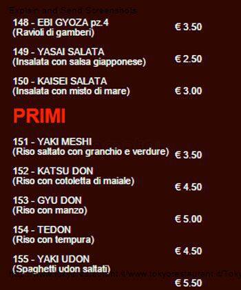 Menu di Tokyo 2 