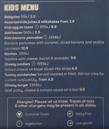 Menu at Jamaica Blue restaurant, Carindale, Creek Rd