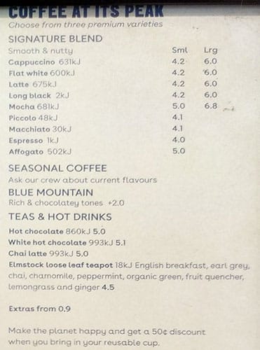 Menu at Jamaica Blue restaurant, Carindale, Creek Rd