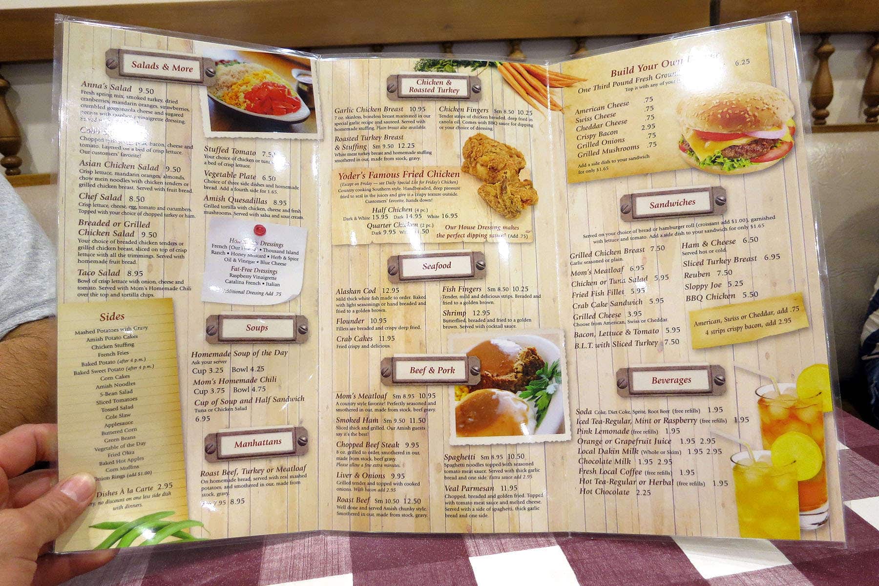 Menu at Yoder's Restaurant & Amish Village, Sarasota