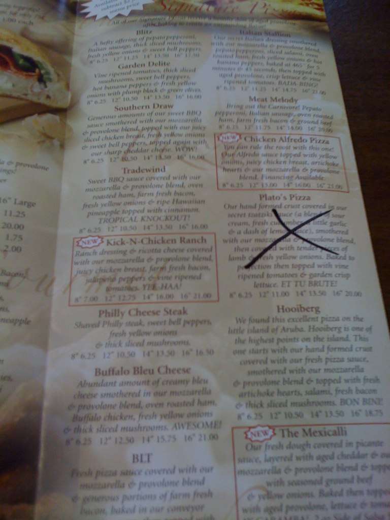 Menu at Stone Bros Pizza, Utica