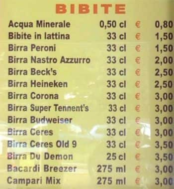 Carta de Mehmi Pasticceria
