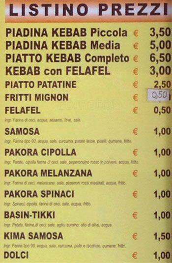 Carta de Mehmi Pasticceria