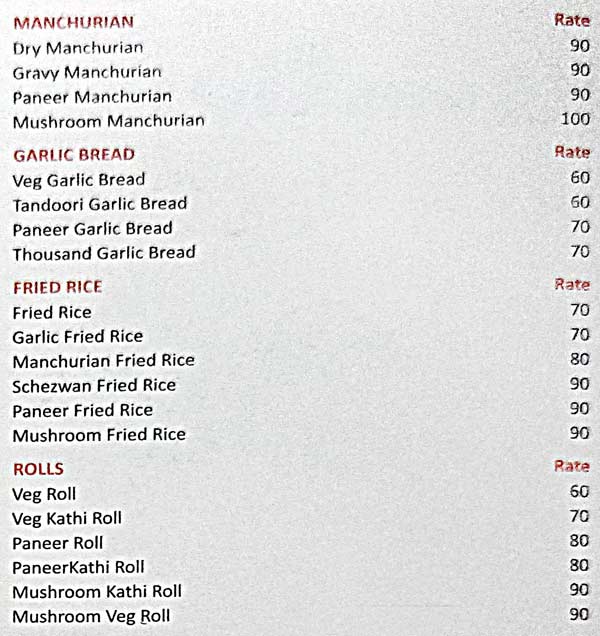 Menu at 8 Ball Cafe, Kota, Plot G5