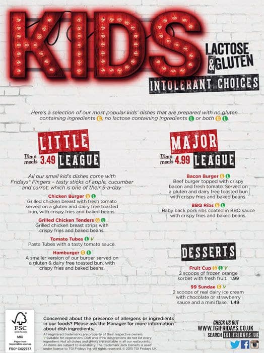 Nutritional Value Tgi Fridays Menu Uk | Besto Blog