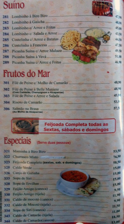 BAR DAS QUENGAS cardápio