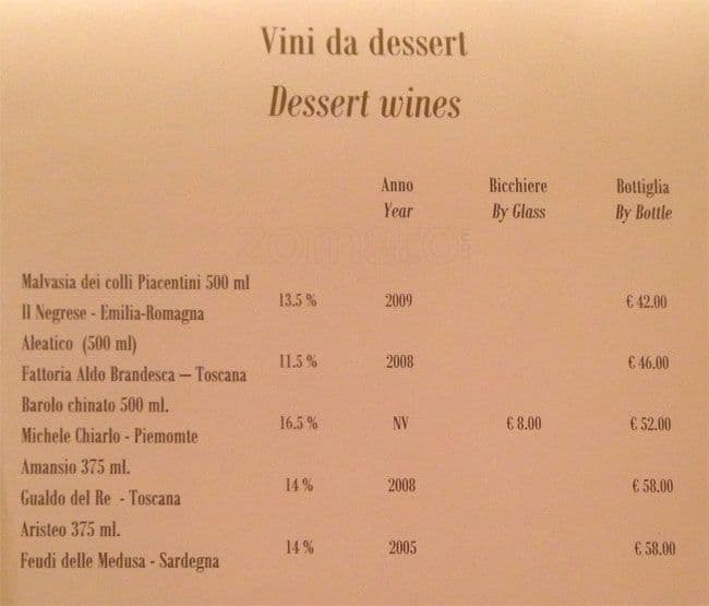 Menu di Gerry's Bar 