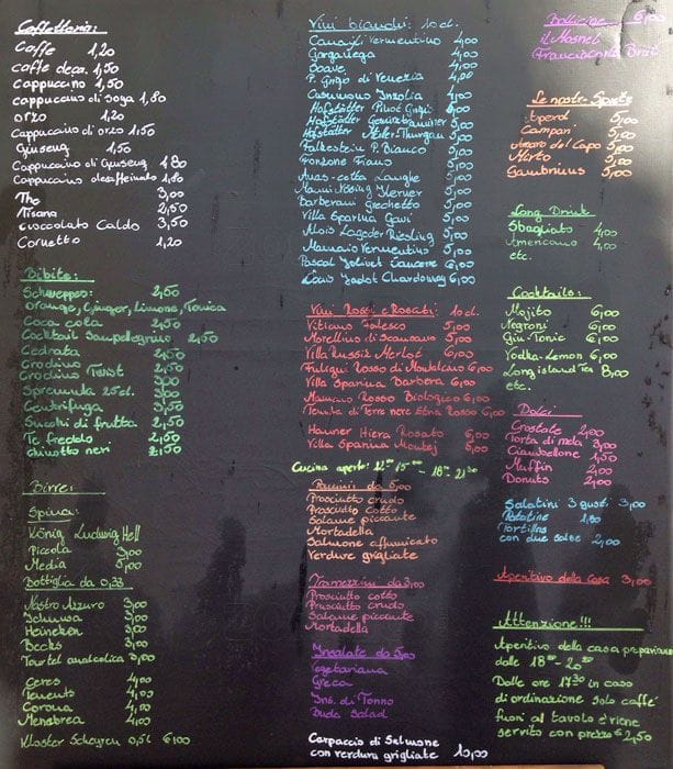 Menu di Budha Bar 