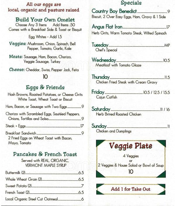 Garden Cafe Menu, Menu for Garden Cafe, Junius Heights, Dallas ...