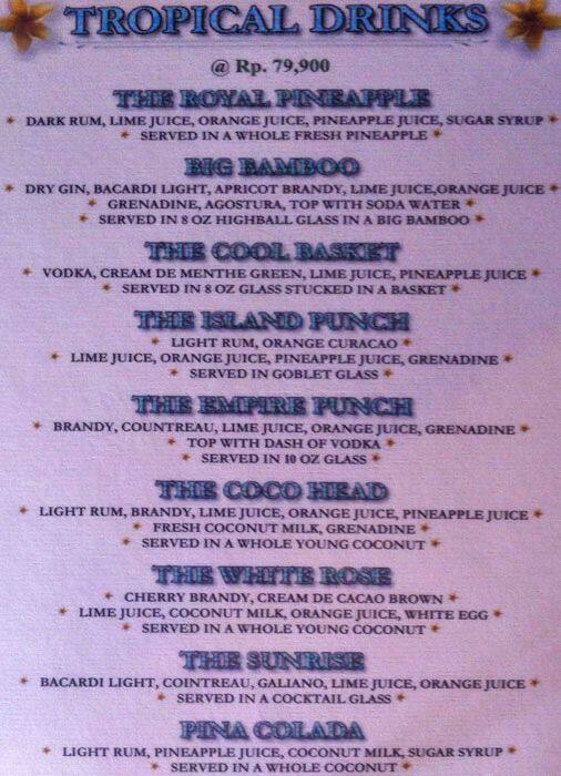 Mades Restaurant menu