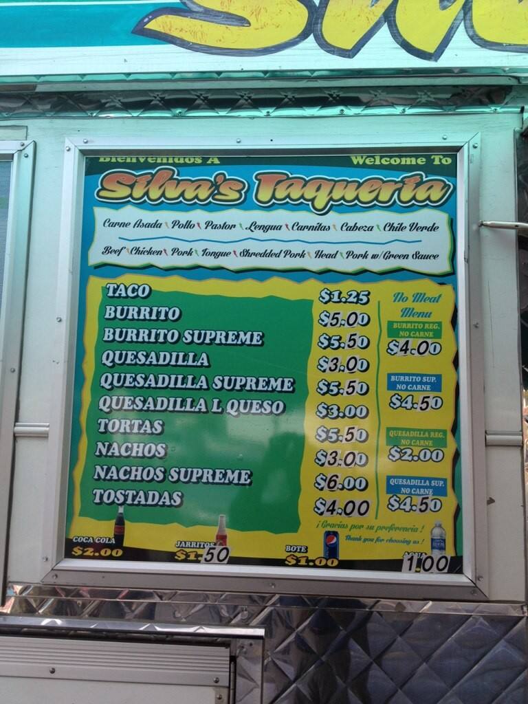Silva's Taqueria Menu, Menu for Silva's Taqueria, Turlock, Turlock