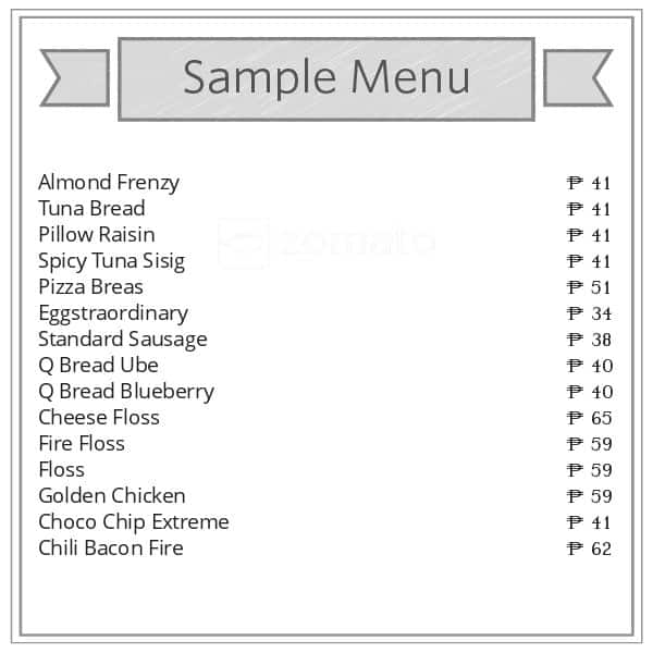 Bread Talk Menu, Menu for Bread Talk, Cebu Business Park, Cebu City Zomato Philippines