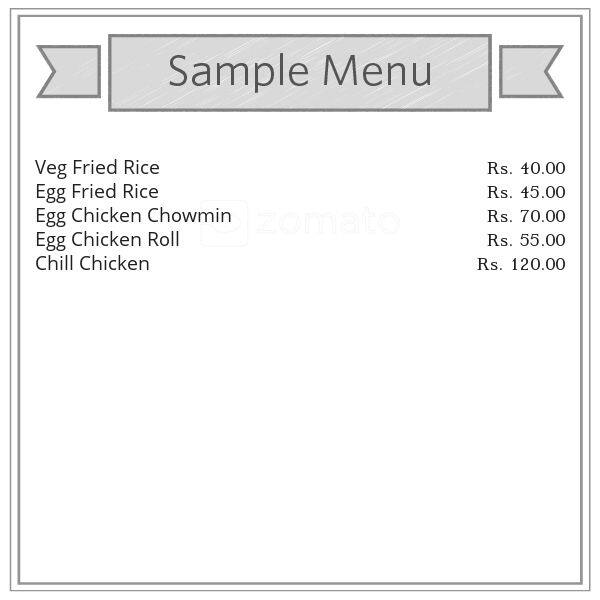 Sristi Fast Food Centre menu