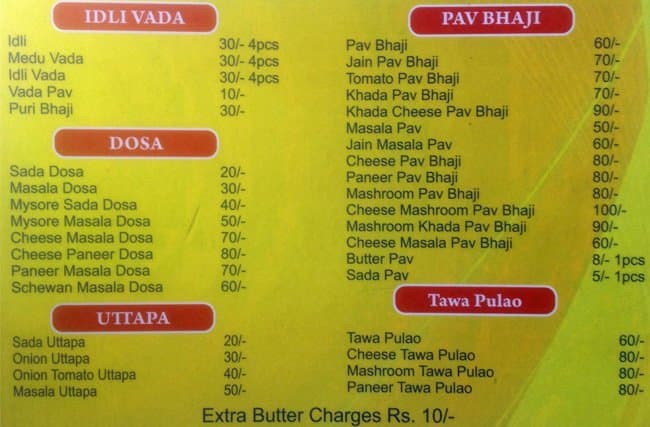 Menu At Anna Idli Wala Navi Mumbai 3x8w4w4