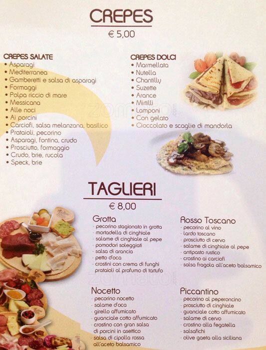 Menu di I Quattro Mastri 