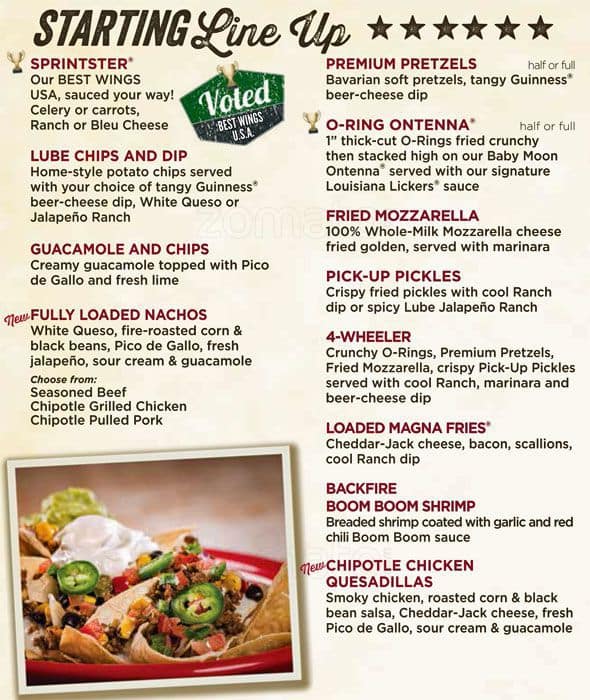 Quaker Steak and Lube Gonzales Menu Urbanspoon/Zomato