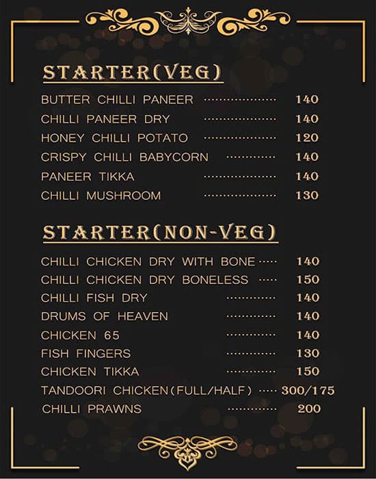 The deals kitchen menu