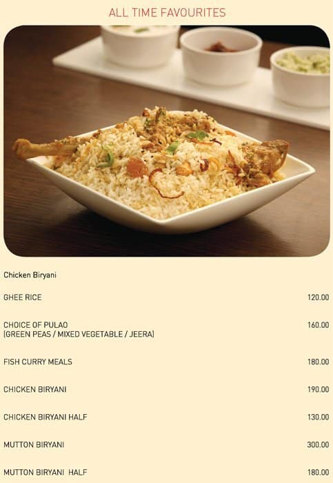 Paragon menu deals