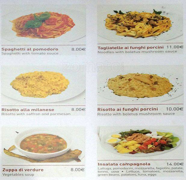 Menu di Cafè de Ville 